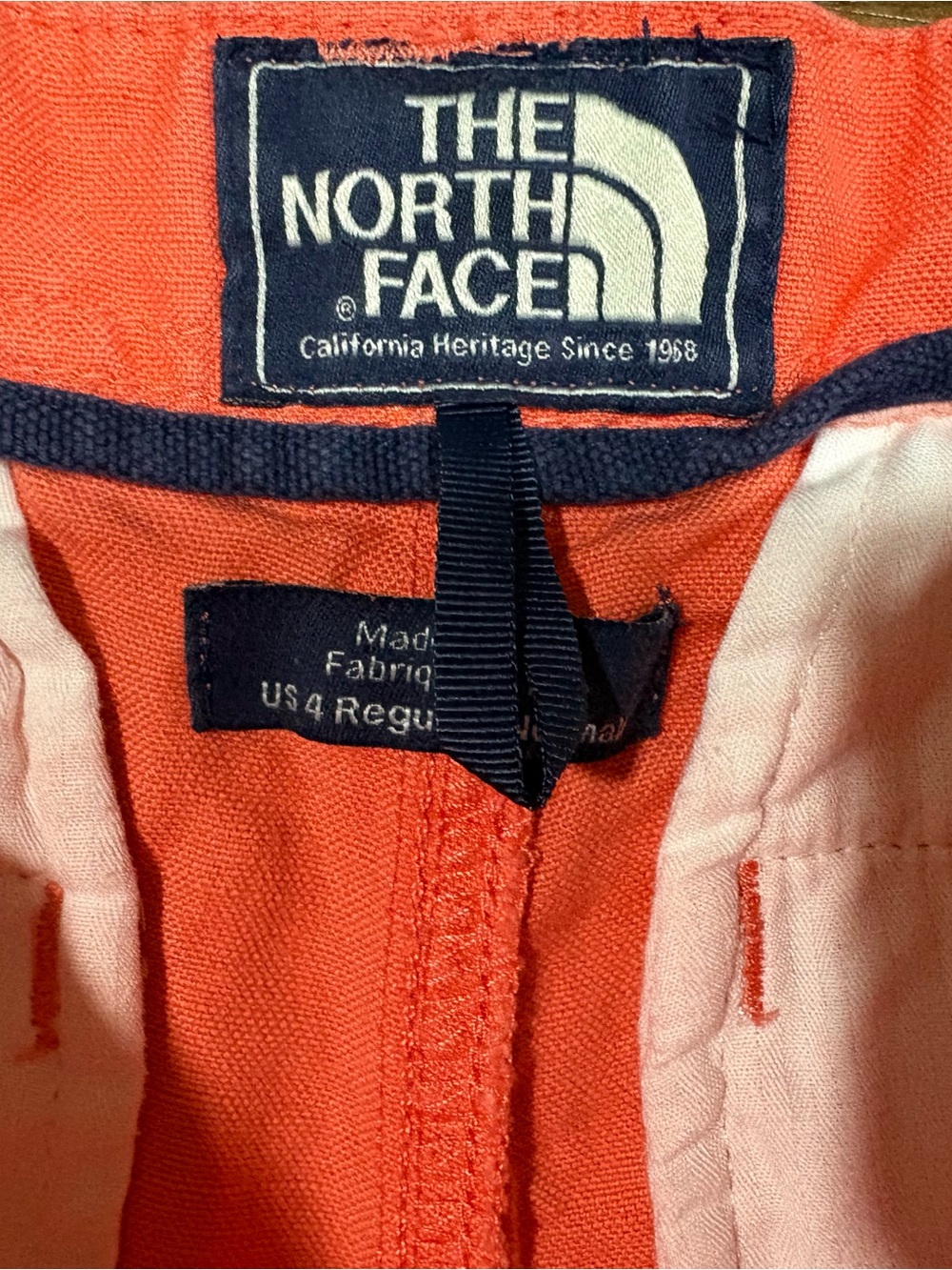 The North Face Women's Coral-Orange Bike Shorts - Picture 2 of 5